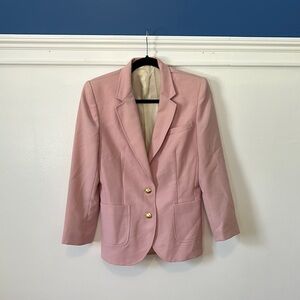 Source Unknown Blush Pink Blazer with Gold Buttons